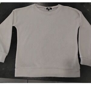 Bik Bok Womens XS White Viscose Wool Blend Knit Sweater Long Sleeve Crew Neck